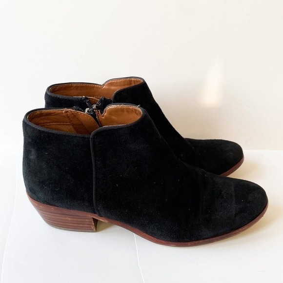 Sam Edelman Black Petty Suede Ankle Booties Size 6 - Picture 8 of 11